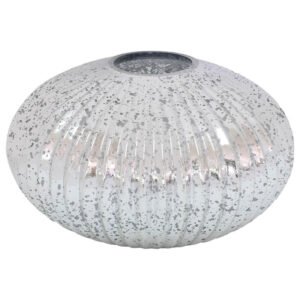 SILVER MERCURY OPTIC VASE 15X25CM