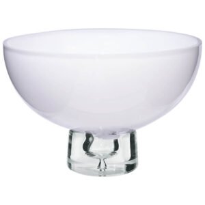 WHITE FTD BOWL/CLEAR BASE 13X7X19