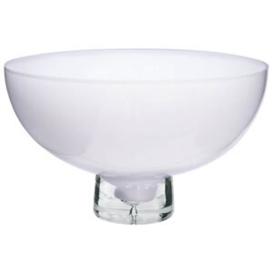WHITE FTD BOWL/CLEAR BASE 15X25CM