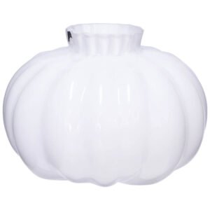 WHITE PUMPKIN VASE 13X18CM