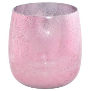 FUSCHSIA/SILVER VASE 20CM