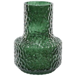 TEXTURED GREEN VASE 22CM