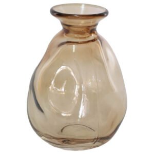 AMBER ORGANIC BUD VASE 16CM