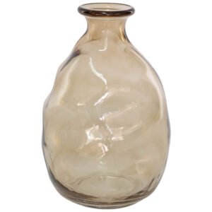 AMBER ORGANIC VASE 28CM