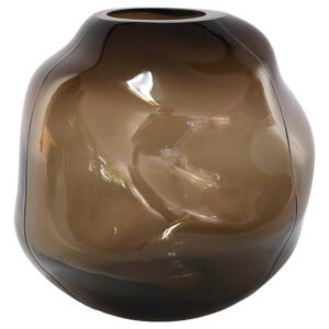 ORGANIC BROWN VASE 21CM