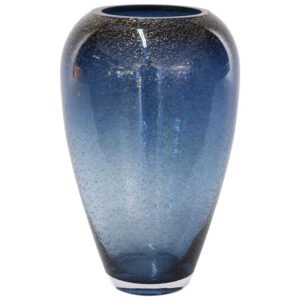 BLUE/GOLD FLECK VASE 24CM