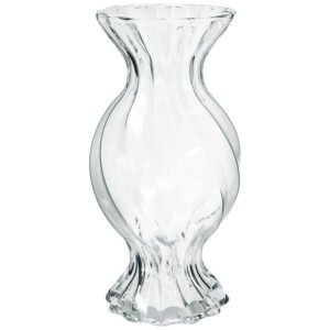 CLEAR TWISTED VASE 35CM