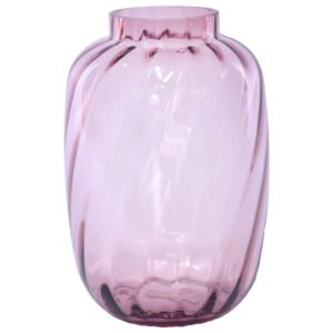 PINK OPTIC VASE 25CM