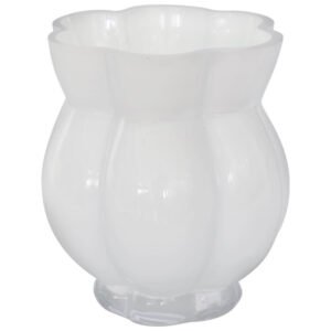 WHITE VASE 13CM