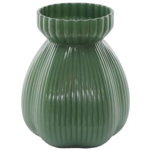 GREEN TINTED VASE 20CM