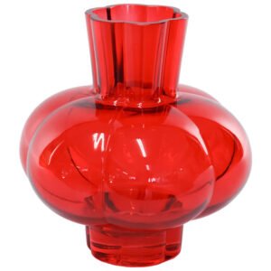 RED PUMPKIN VASE 20CM