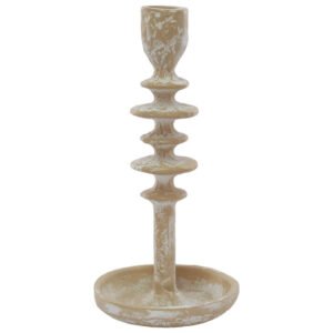 CANDLE HOLDER STONE WASH 23CM