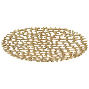GOLD OVAL LATTICE DECOR 61X34CM