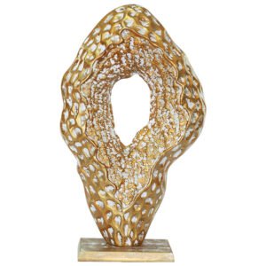 VOLCANIC GOLD/WHITE SCULPTURE 61X35