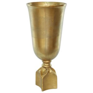 DORADO VASE ON BASE ROUGH GOLD 52