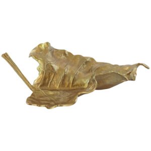 LEMBA CURVED LEAF GOLD 55X36X18CM
