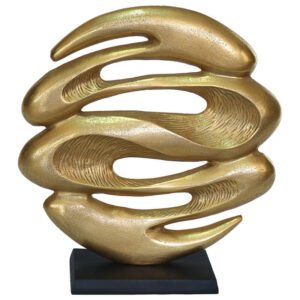 LAVA SCULPTURE GOLD/BLACK 44CM