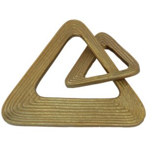 DECO OBJECT TRIANGLE GOLD 26X23X8