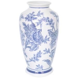 MONICA BLUE/WHITE VASE 31CM