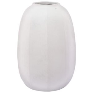 WHITE LINEAR VASE 49X34CM