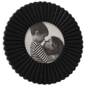 BLACK FACET PICTURE FRAME 23CM