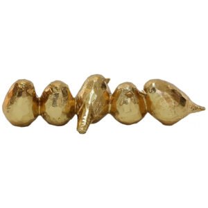GOLD BIRDIE FAMILY 9X22CM