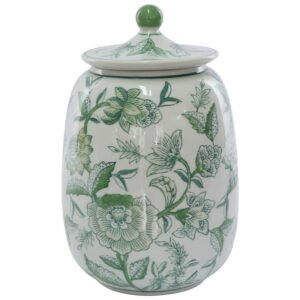 GREEN GARDEN JAR/LID 26CM