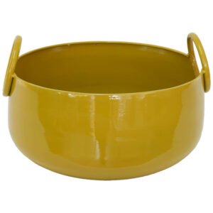 MUSTARD HANDLED PLANTER 23X36CM