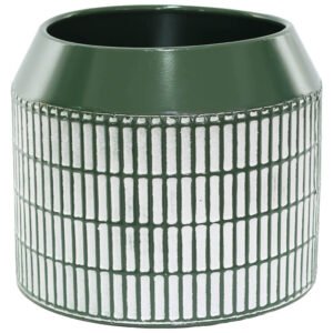 PARADISE GREEN WHITE VASE 24CM