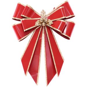 RED LARGE DECOR BOW 66X41CM