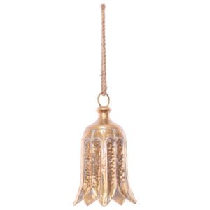 SCALLOPED GOLD BELL 32CM