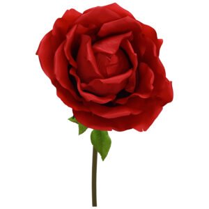 RED ROSE WITH STEM 136X50CM