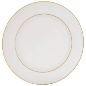 WHITE UNDERPLATE GOLD RIM 33CM