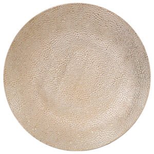 GOLD TEXTURED UNDERPLATE 33CM