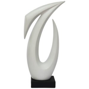 SWAN SCULPTURE ON PLINTH 48CM