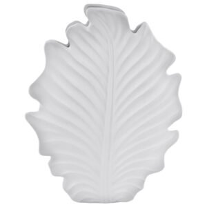 LEAF VASE MATT WHITE 38CM