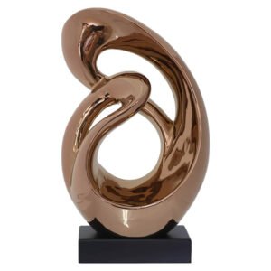ROSEGOLD SWIRL SCULPTURE 38CM