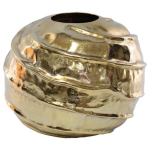 MBALA GOLD SPIRAL RND VASE