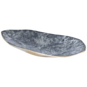 GOLD WAVY EYE BOWL / GREY MARBLE