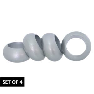 NAPKIN HOLDER SILVER SET/4