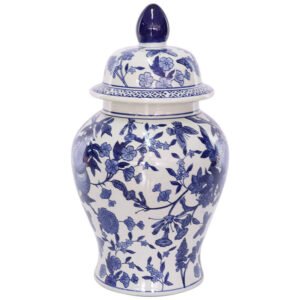 WHITE BLUE GINGER JAR 44CM