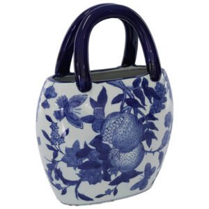 WHITE BLUE HANDBAG 27X21X11CM
