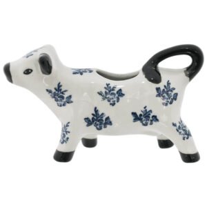 MILK JUG BLUE/WHITE 8X14X5CM