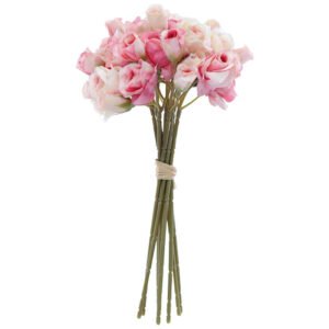 PINK ROSE BUS POSY 28CM