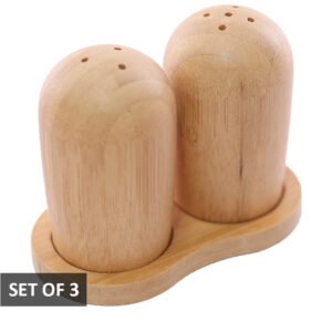 BAMBOO SALT/PEPPER SHAKER SET/2