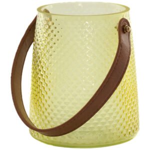 YELLOW AMBER MINI LANTERN 15X13CM