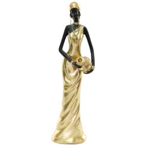 AFRICAN LADY WITH VASE 30CM