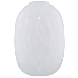 WHITE SPLASH VASE 25X17CM