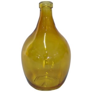 AMBER-YELLOW BOTTLE VASE 29X16CM