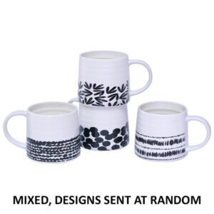 BLACK/WHITE COFFEE MUGS MIXED